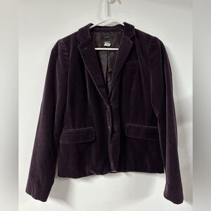 J. Crew Deep Purple Velvet Blazer Size 4